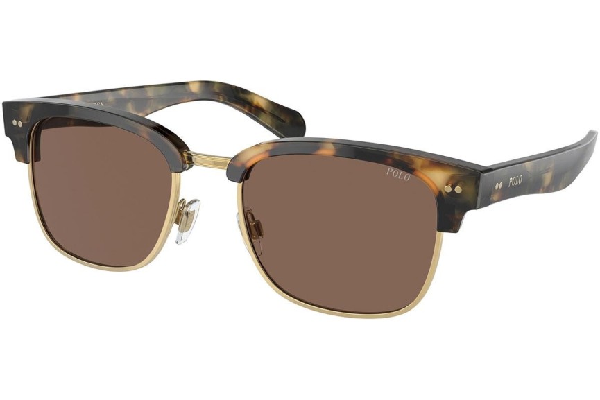 Okulary przeciwsłoneczne Polo Ralph Lauren PH4202 608773 Browline Havana