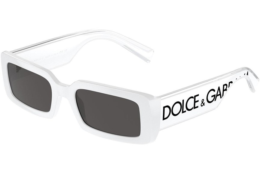 Okulary przeciwsłoneczne Dolce & Gabbana DG6187 331287 Prostokątne Białe