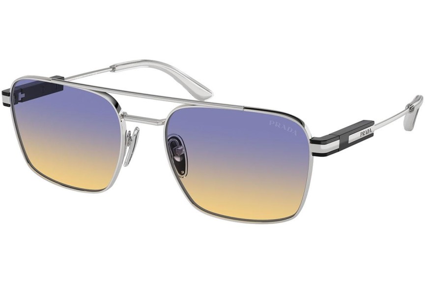 Okulary przeciwsłoneczne Prada PR67ZS 1BC06Z Prostokątne Srebrne