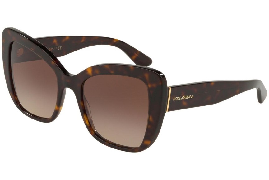 Okulary przeciwsłoneczne Dolce & Gabbana DG4348 502/13 Kocie oczy Havana