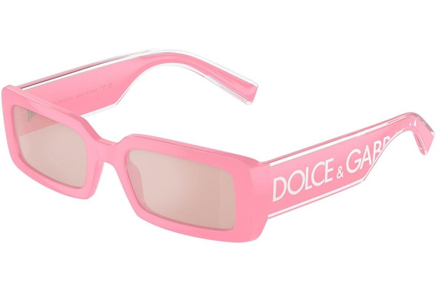 Okulary przeciwsłoneczne Dolce & Gabbana DG6187 3262/5 Prostokątne Różowe