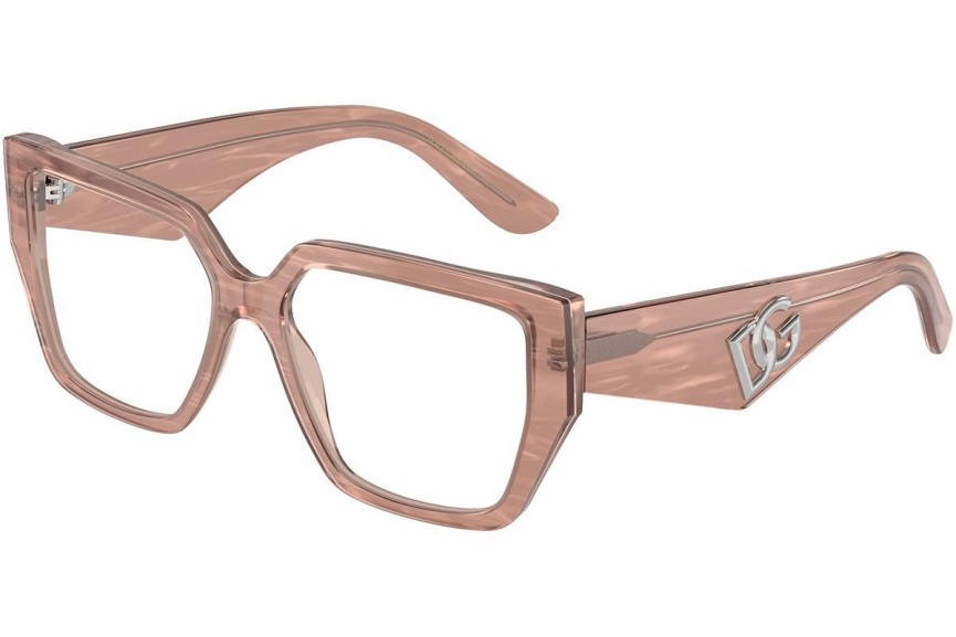 Okulary korekcyjne Dolce & Gabbana DG3373 3411 Kwadratowe Brązowe