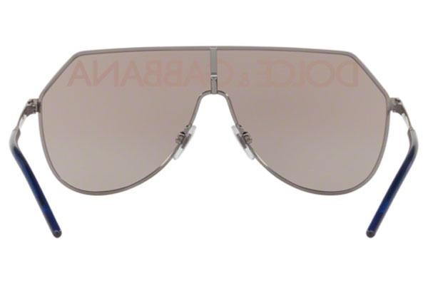 Okulary przeciwsłoneczne Dolce & Gabbana DG2221 04/N Pojedyncze | Shield Srebrne