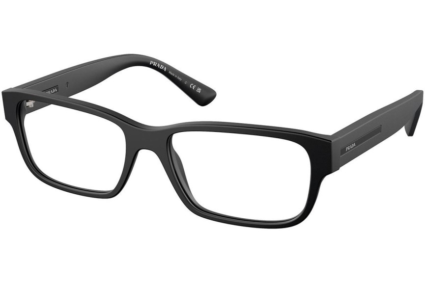 Okulary korekcyjne Prada PR18ZV 1BO1O1 Prostokątne Czarne
