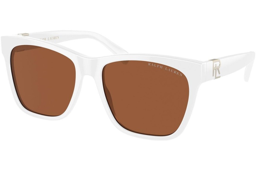 Okulary przeciwsłoneczne Ralph Lauren The Ricky II RL8212 605573 Kwadratowe Białe