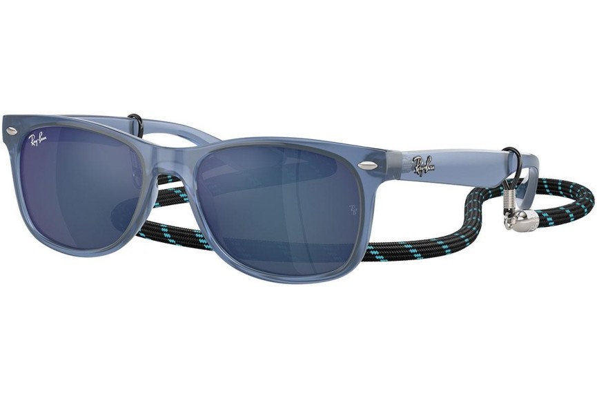 Okulary przeciwsłoneczne Ray-Ban Junior New Wayfarer Junior RJ9052S 714855 Kwadratowe Niebieskie