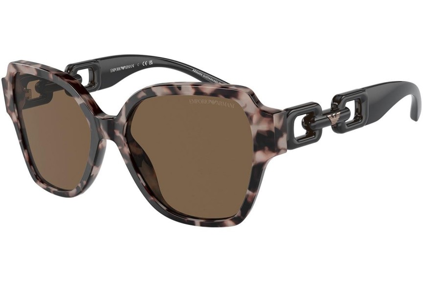 Okulary przeciwsłoneczne Emporio Armani EA4202 541073 Kwadratowe Havana