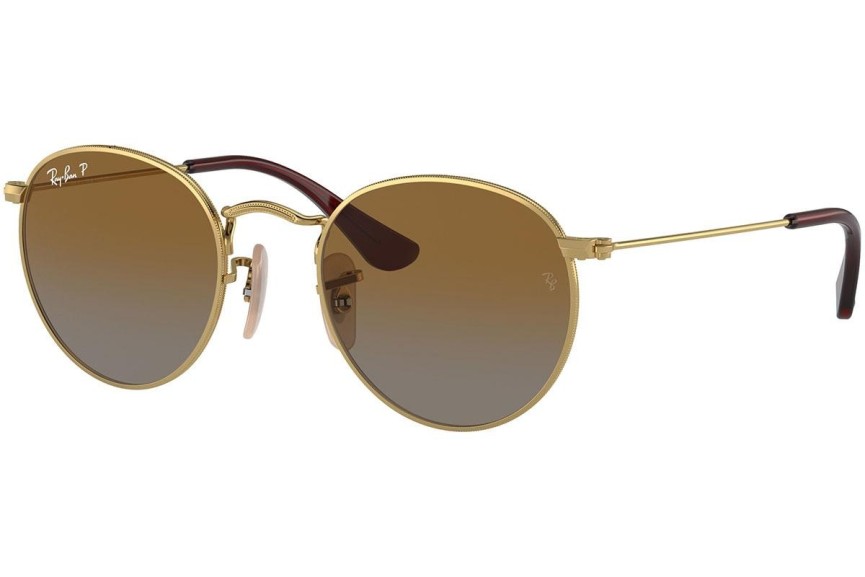 Okulary przeciwsłoneczne Ray-Ban Junior Round Junior RJ9547S 223/T5 Polarized Okrągłe Złote