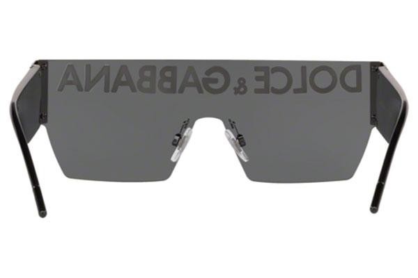 Okulary przeciwsłoneczne Dolce & Gabbana DG Logo Collection DG2233 01/87 Pojedyncze | Shield Czarne