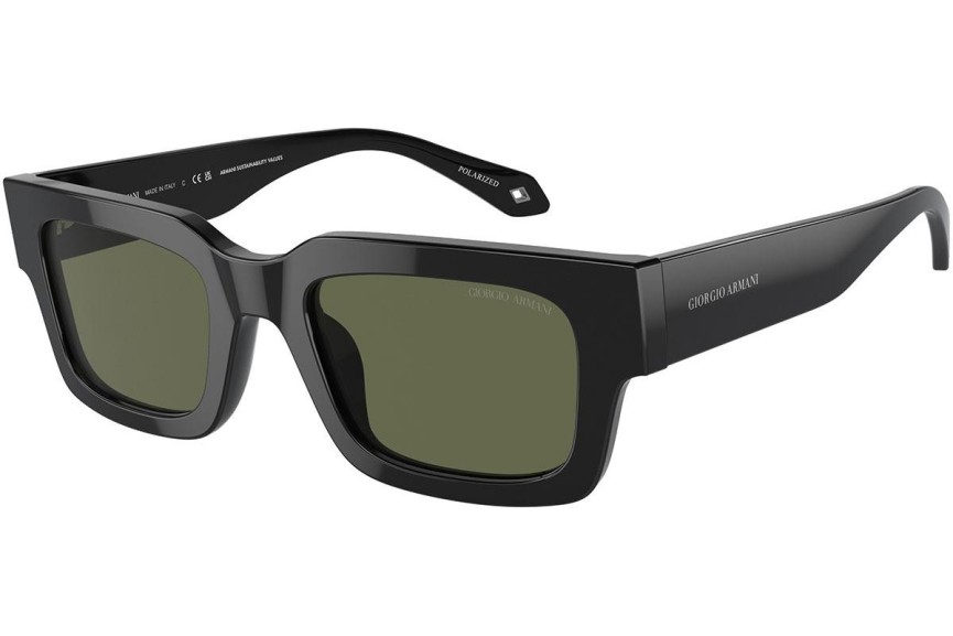 Okulary przeciwsłoneczne Giorgio Armani AR8184U 587558 Polarized Prostokątne Czarne