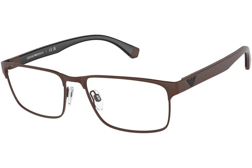 Okulary korekcyjne Emporio Armani EA1105 3020 Prostokątne Brązowe