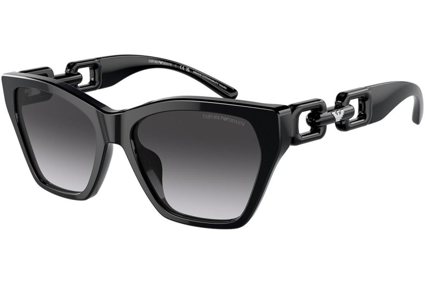 Okulary przeciwsłoneczne Emporio Armani EA4203U 50178G Kocie oczy Czarne