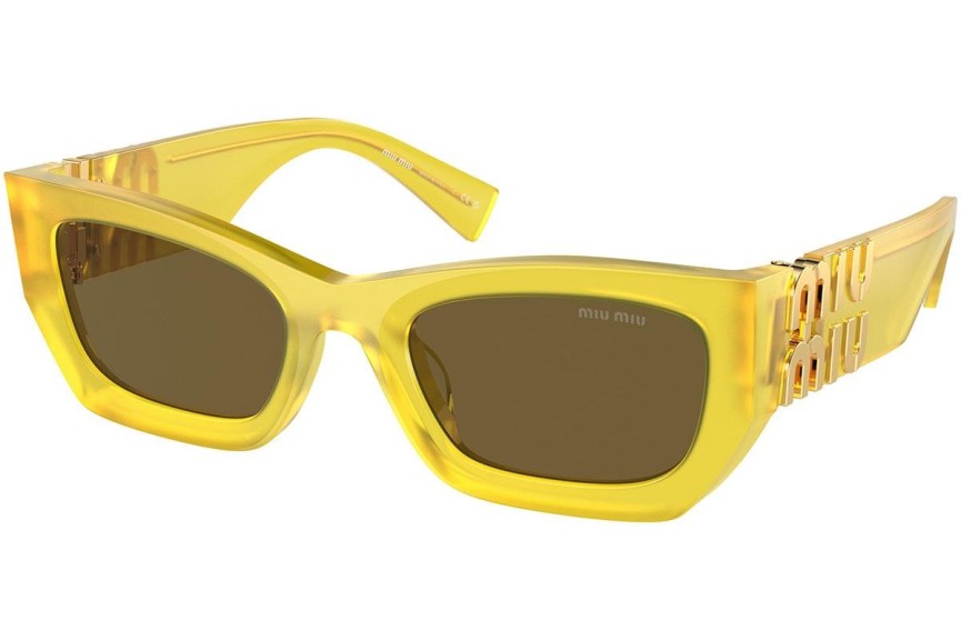 Okulary przeciwsłoneczne Miu Miu MU09WS 17L01T Prostokątne Żółte
