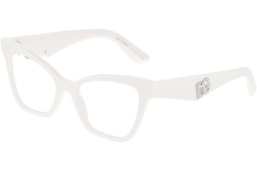 Okulary korekcyjne Dolce & Gabbana DG3369 3312 Kocie oczy Białe