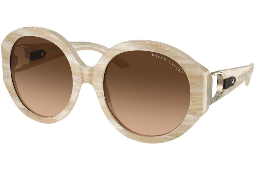Okulary przeciwsłoneczne Ralph Lauren RL8188Q 608474 Okrągłe Beżowe