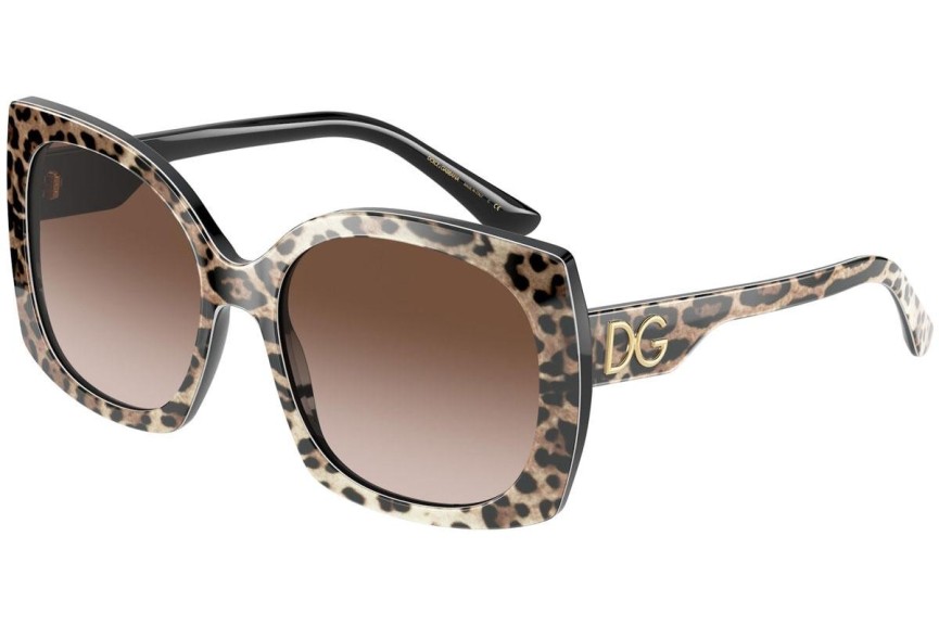 Okulary przeciwsłoneczne Dolce & Gabbana Icons Collection DG4385 316313 Kwadratowe Havana