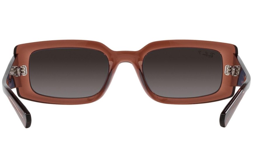 Okulary przeciwsłoneczne Ray-Ban Kiliane RB4395 6678T3 Prostokątne Brązowe