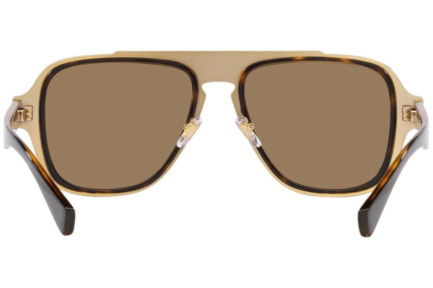 Okulary przeciwsłoneczne Versace Medusa Retro Charm VE2199 1252LA Polarized Pilotki (Aviator) Havana