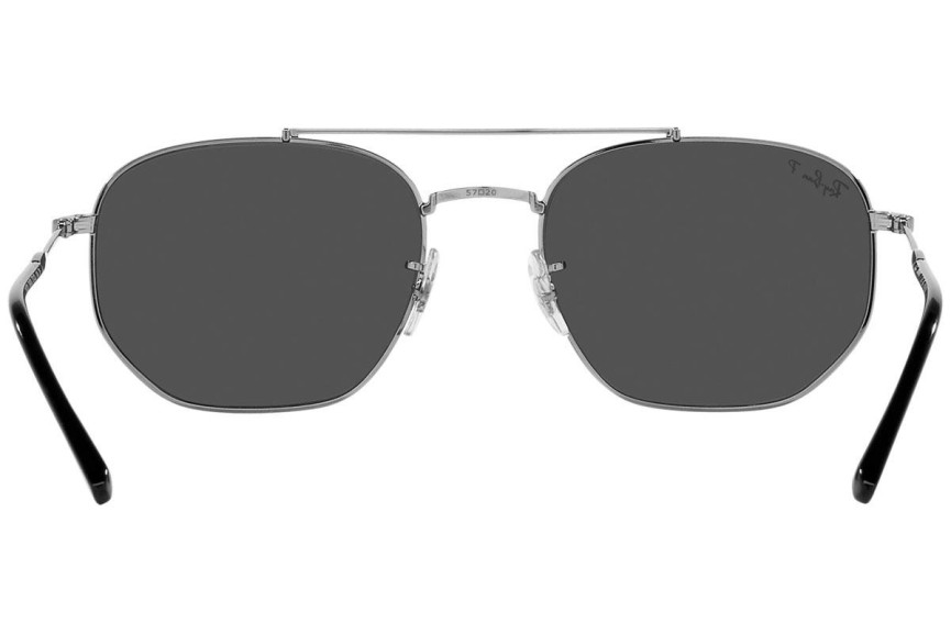 Okulary przeciwsłoneczne Ray-Ban RB3707 004/K8 Polarized Pilotki (Aviator) Srebrne