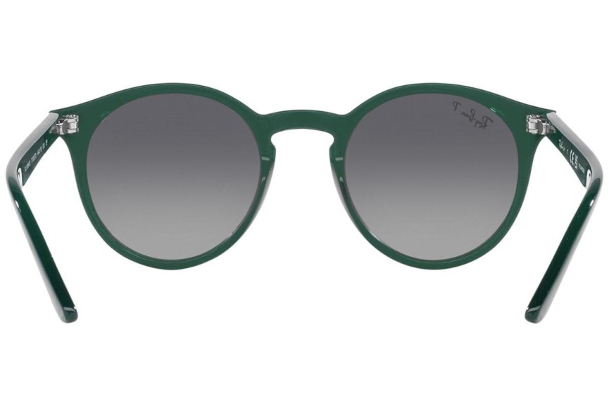 Okulary przeciwsłoneczne Ray-Ban Junior RJ9064S 7130T3 Polarized Okrągłe Zielone