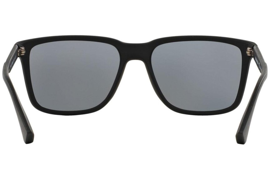 Okulary przeciwsłoneczne Emporio Armani EA4047 506381 Polarized Kwadratowe Czarne