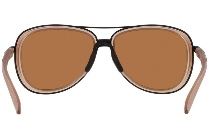 Okulary przeciwsłoneczne Oakley Split Time OO4129-23 Polarized Pilotki (Aviator) Brązowe