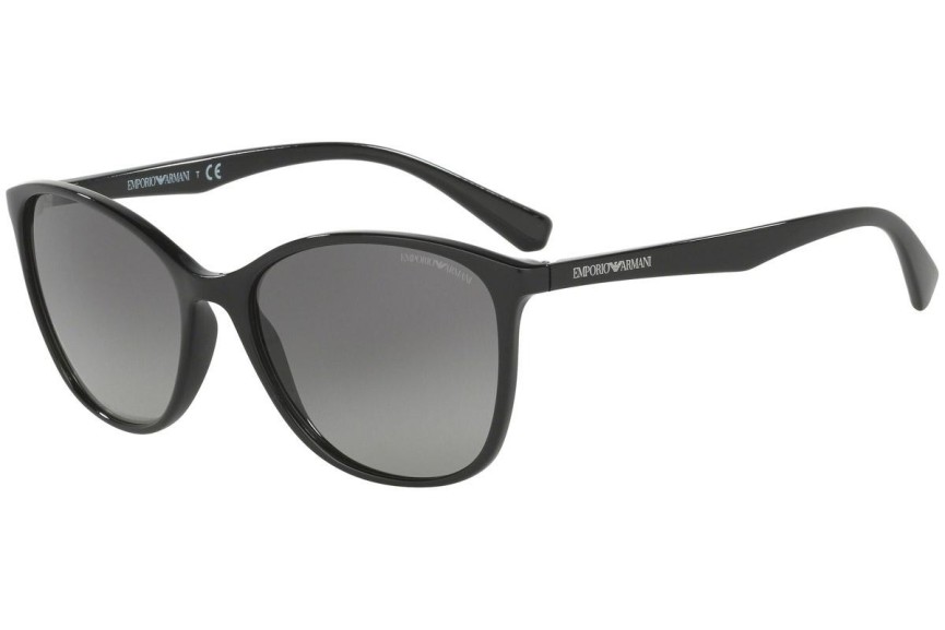 Okulary przeciwsłoneczne Emporio Armani EA4073 501711 Oversize Czarne