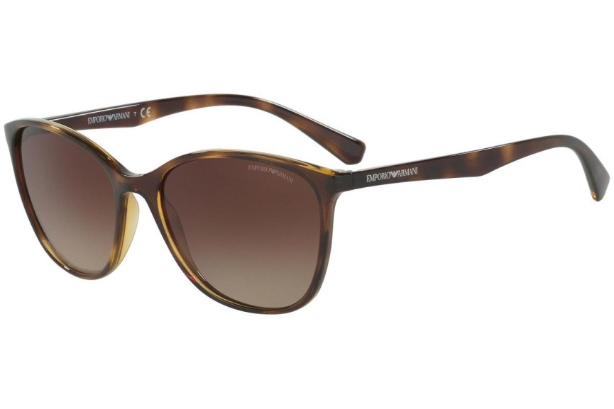 Okulary przeciwsłoneczne Emporio Armani EA4073 502613 Oversize Havana