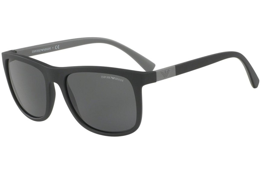 Okulary przeciwsłoneczne Emporio Armani EA4079 504287 Kwadratowe Czarne