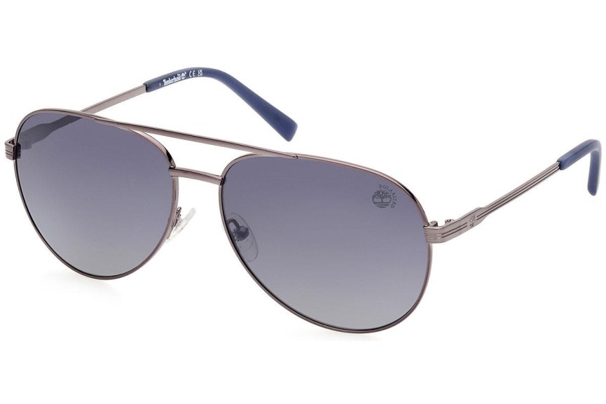 Okulary przeciwsłoneczne Timberland TB9317 12D Polarized Pilotki (Aviator) Szare