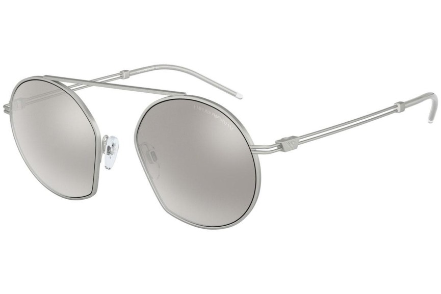 Okulary przeciwsłoneczne Emporio Armani EA2078 30456G Okrągłe Srebrne