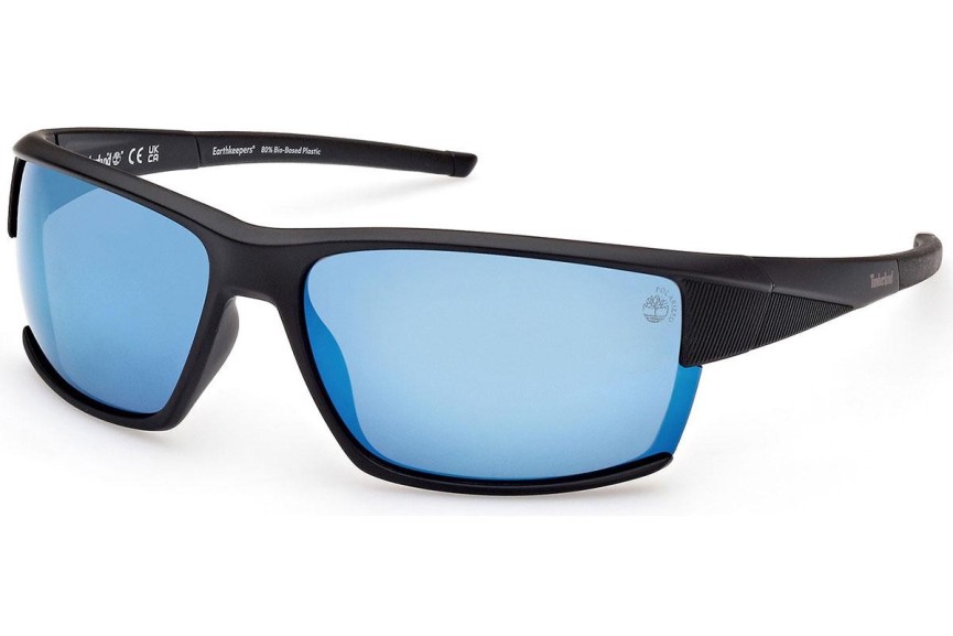 Слънчеви очила Timberland TB9308 02D Polarized Правоъгълни Черна