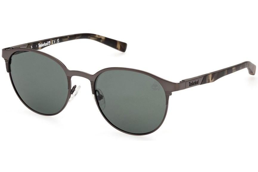 Okulary przeciwsłoneczne Timberland TB9313 13R Polarized Okrągłe Brązowe