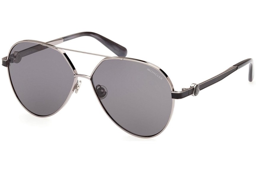 Okulary przeciwsłoneczne Moncler ML0263 14A Pilotki (Aviator) Srebrne