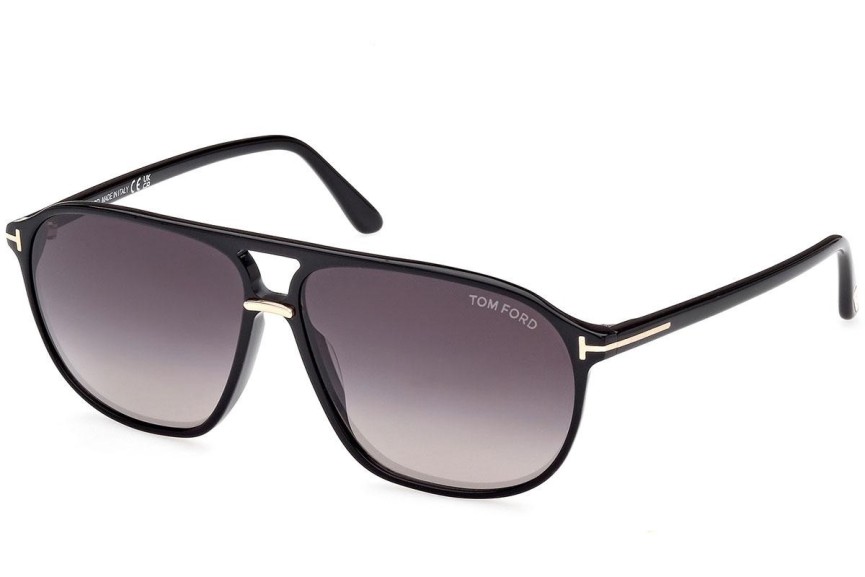 Okulary przeciwsłoneczne Tom Ford FT1026 01B Pilotki (Aviator) Czarne