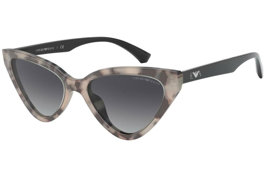 Okulary przeciwsłoneczne Emporio Armani EA4136 57968G Kocie oczy Havana