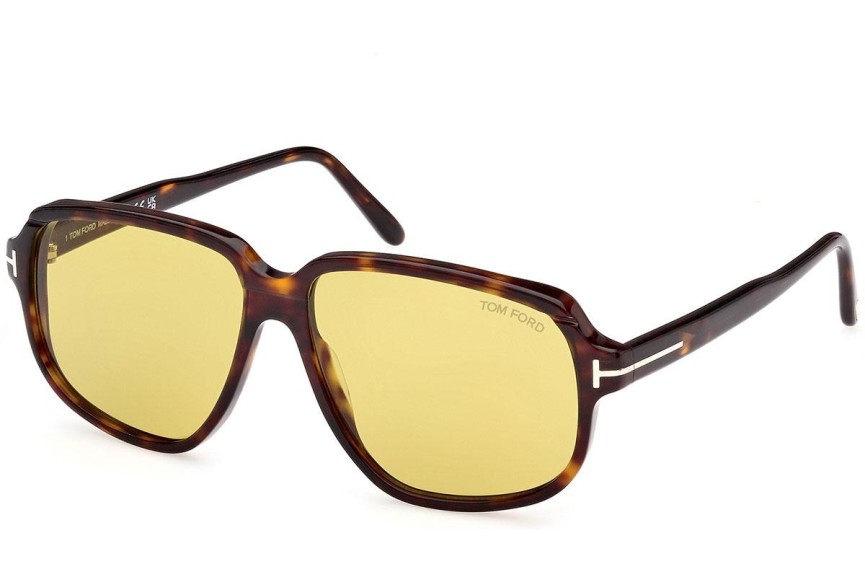 Okulary przeciwsłoneczne Tom Ford FT1024 52E Kwadratowe Havana