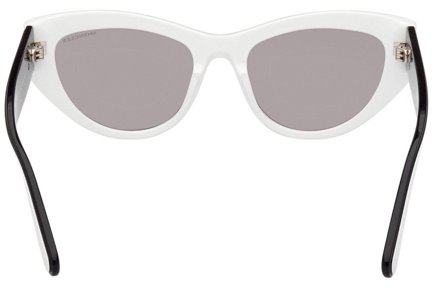 Okulary przeciwsłoneczne Moncler ML0258 21C Kocie oczy Białe