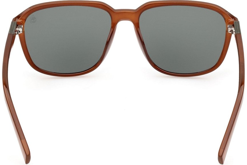 Okulary przeciwsłoneczne Timberland TB9311 47R Polarized Kwadratowe Brązowe