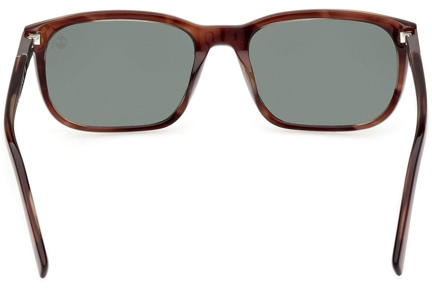 Okulary przeciwsłoneczne Timberland TB9318 48R Polarized Prostokątne Brązowe