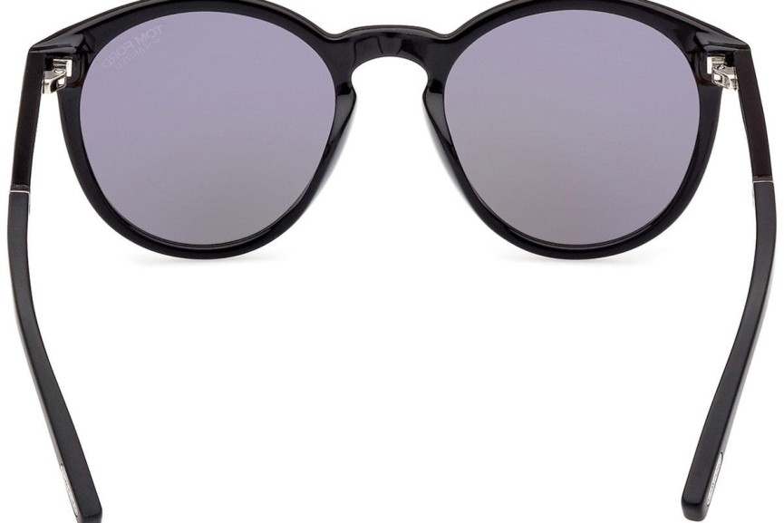 Слънчеви очила Tom Ford FT1021-N 01D Polarized Заоблени Черна