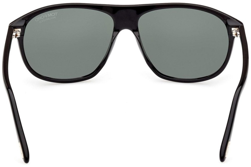 Okulary przeciwsłoneczne Tom Ford FT1027 01R Polarized Pilotki (Aviator) Czarne