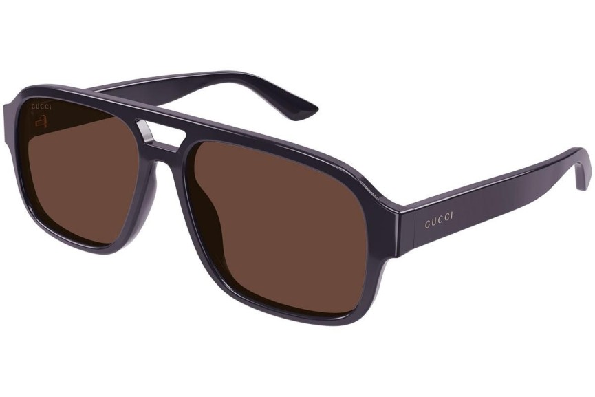 Okulary przeciwsłoneczne Gucci GG1342S 005 Pilotki (Aviator) Fioletowe