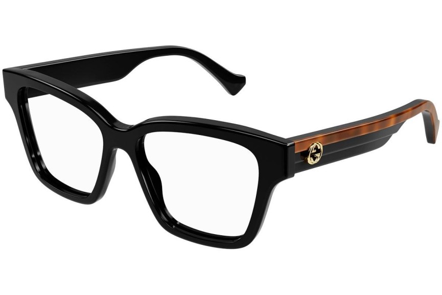 Okulary korekcyjne Gucci GG1302O 004 Kwadratowe Czarne