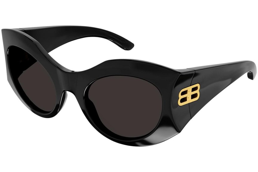 Okulary przeciwsłoneczne Balenciaga BB0256S 001 Okrągłe Czarne