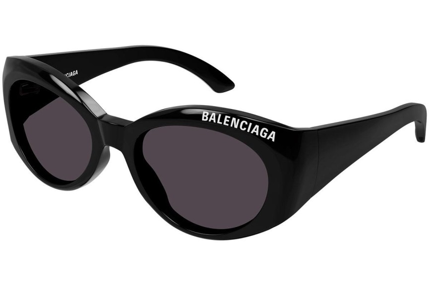 Okulary przeciwsłoneczne Balenciaga BB0267S 001 Okrągłe Czarne