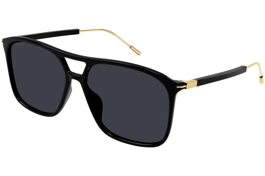Okulary przeciwsłoneczne Gucci GG1270S 001 Pilotki (Aviator) Czarne