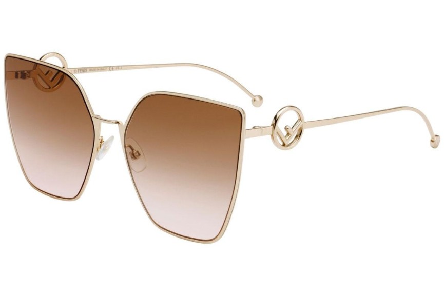 Okulary przeciwsłoneczne Fendi FF0323/S S45/M2 Polarized Kocie oczy Złote