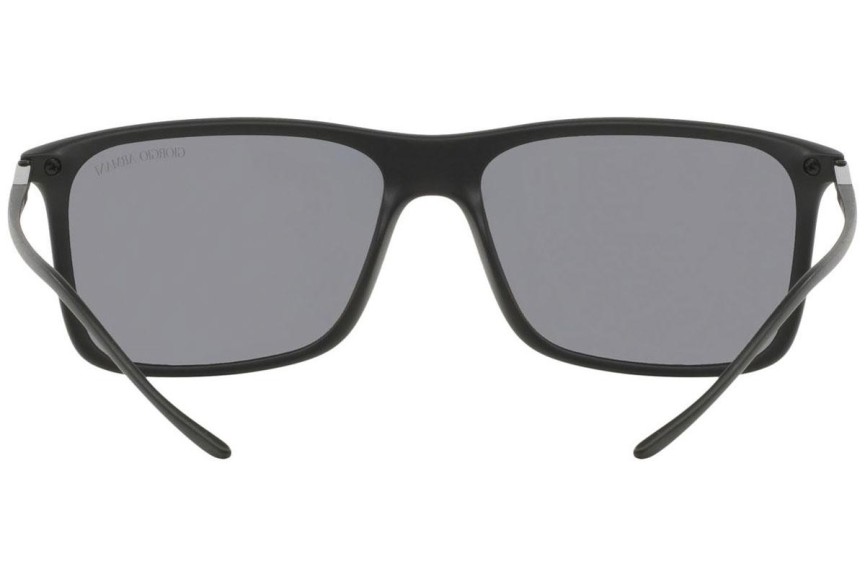 Okulary przeciwsłoneczne Giorgio Armani AR8034 504281 Polarized Kwadratowe Czarne