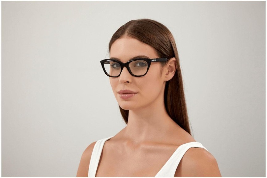 Okulary korekcyjne Balenciaga BB0219O 002 Kocie oczy Havana